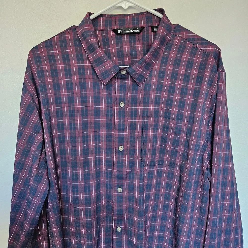 NWOT Travis Mathew | Plaid Long Sleeve Button Front Top, Mens XXL - Picture 3 of 7